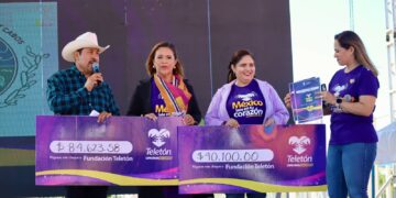 XIV Ayuntamiento se sumó al Boteo del Teletón 2023, aportando un donativo económico de 84 mil 623.58 pesos