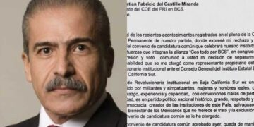 Priistas de BCS, cuestionan a su líder estatal, de haber entregado al “tricolor”, al PAN, en la alianza “Con todo por BCS”; “Quedó reducido a una simple balsa de flotación para una sola persona”