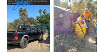 Roba Carros, con “Mala Suerte”, cae desde Puente con Todo y Camioneta que Había Hurtado