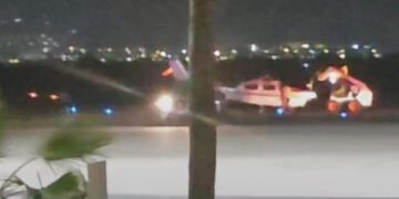 Ileso, el Gobernador de BCS, tras incidente de avioneta en  Aeropuerto de La Paz; Desperfecto Mecánico en el Tren de Aterrizaje