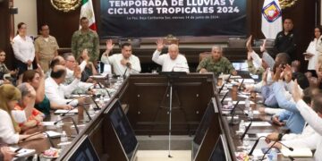 Instala VMCC, Consejo Estatal de Protección Civil de Temporada de Lluvias y Ciclones Tropicales 2024