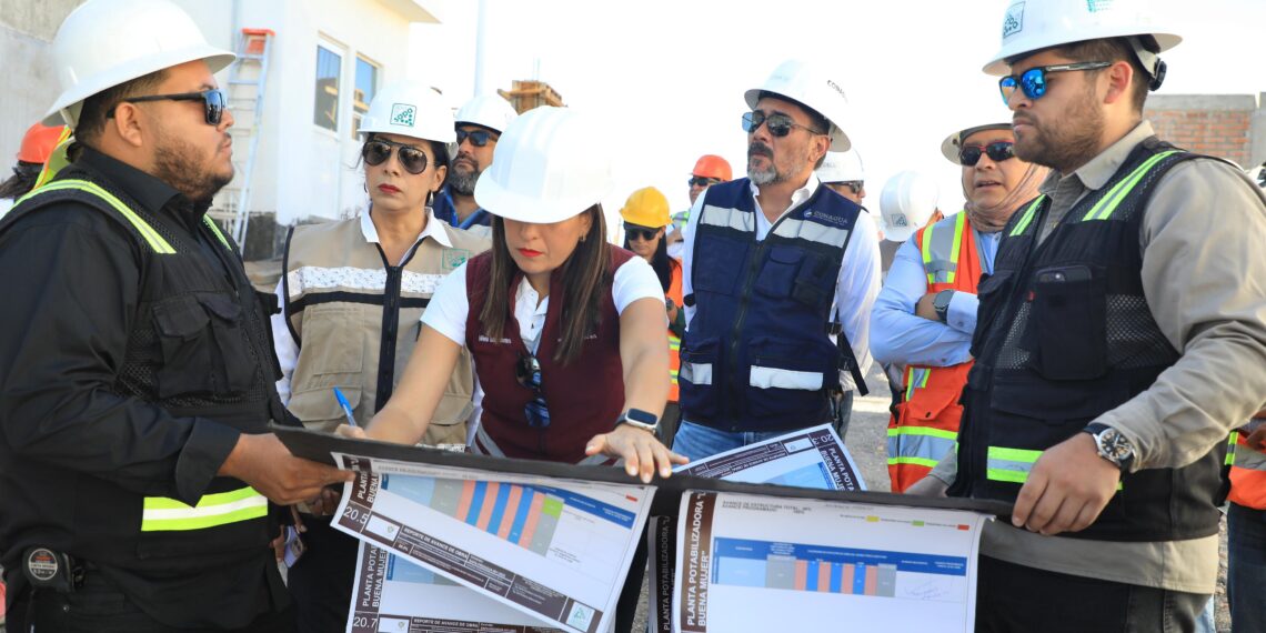 Supervisa Milena Quiroga obra de la planta potabilizadora de agua