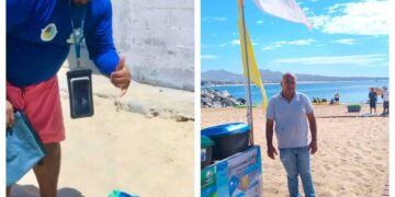 Personal de ZOFEMAT, Realizan Limpieza de  Mar de Fondo, en Playa El Corsario en CSL