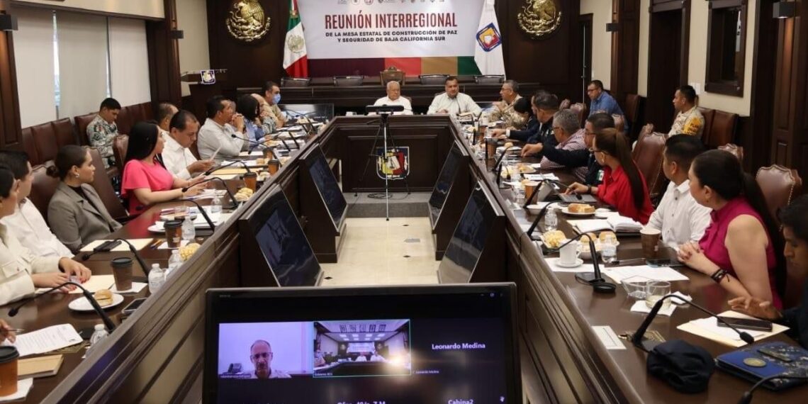Preside Gobernador VMCC Sesión de la Mesa Interregional de Seguridad de BCS