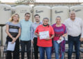 Milena Quiroga encabeza entrega de 80 tinacos en la colonia Vista Hermosa