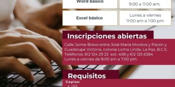 Invita SEDIF a inscribirse al curso de computación básica en el PEC Loma Linda