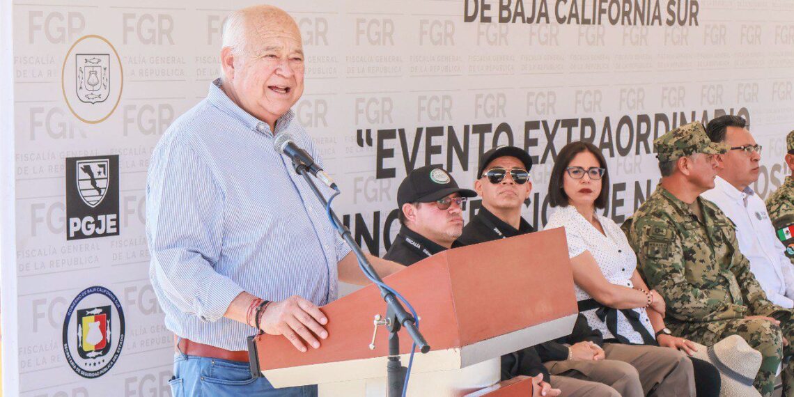 Incineran drogas incautadas en operativos de la Mesa de Paz y Seguridad en Baja California Sur