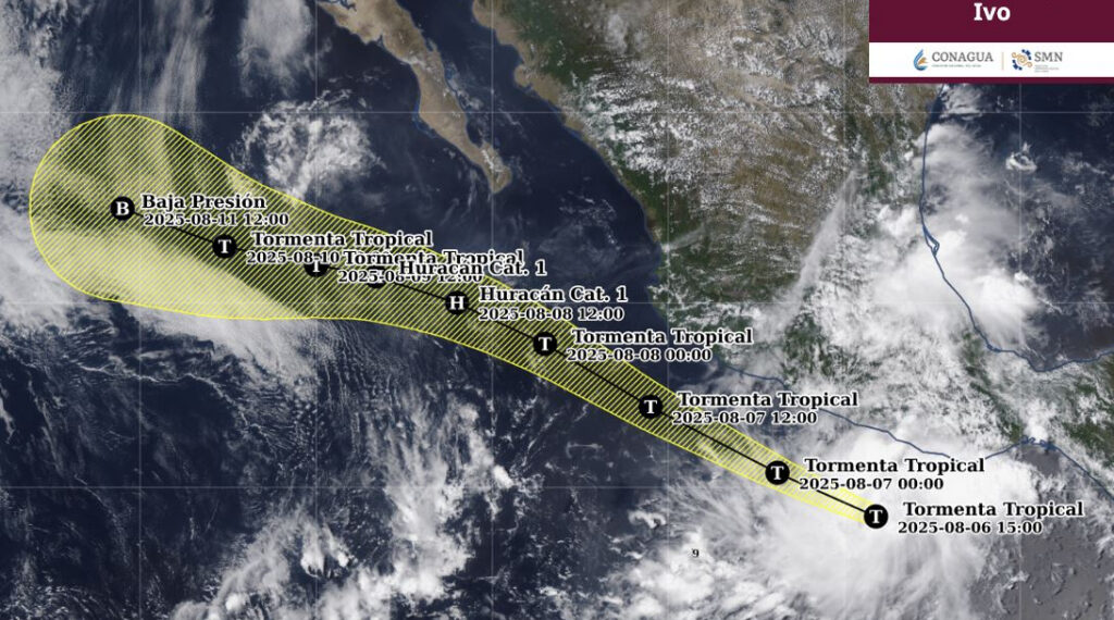 Tormenta Tropical “Ivo”, frente a las Costas de Guerrero y Oaxaca