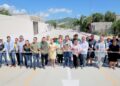 Alcalde Christian Agúndez inaugura obra de pavimentación en la colonia San Bernabé