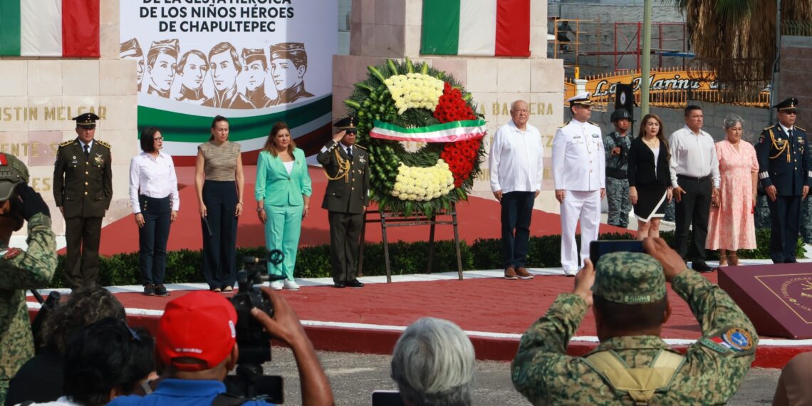 Encabeza Víctor Castro, ceremonia por el 178 aniversario de la Gesta Heroica de los Niños Héroes de Chapultepec
