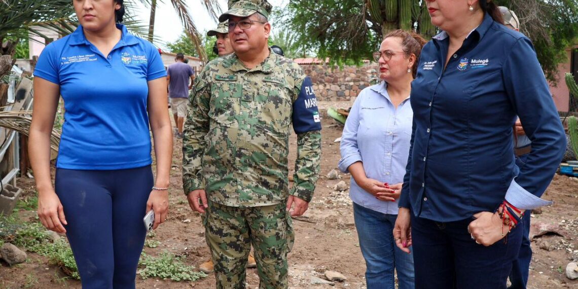 Atienden a Familias Afectadas, por Lluvias, en Mulegé