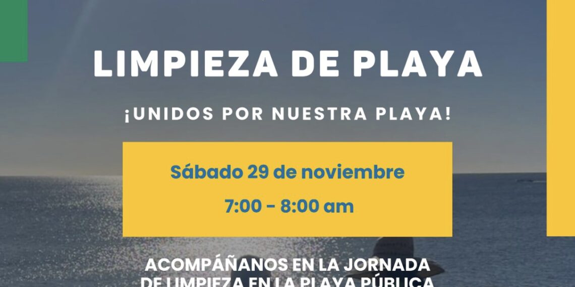 Invitan a jornada de limpieza de playa este 29 de noviembre