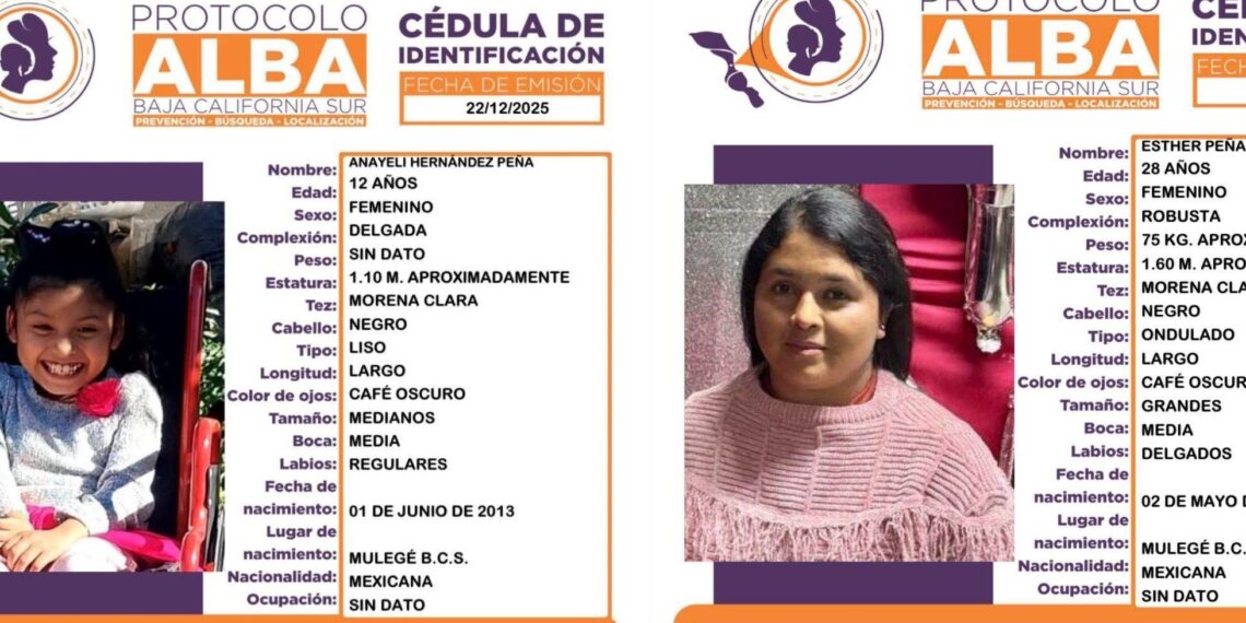 “Desaparecen” 3 niños y una Mujer, en la localidad mexicana  de Villa Alberto Andrés Alvarado Aramburo, en Mulegé