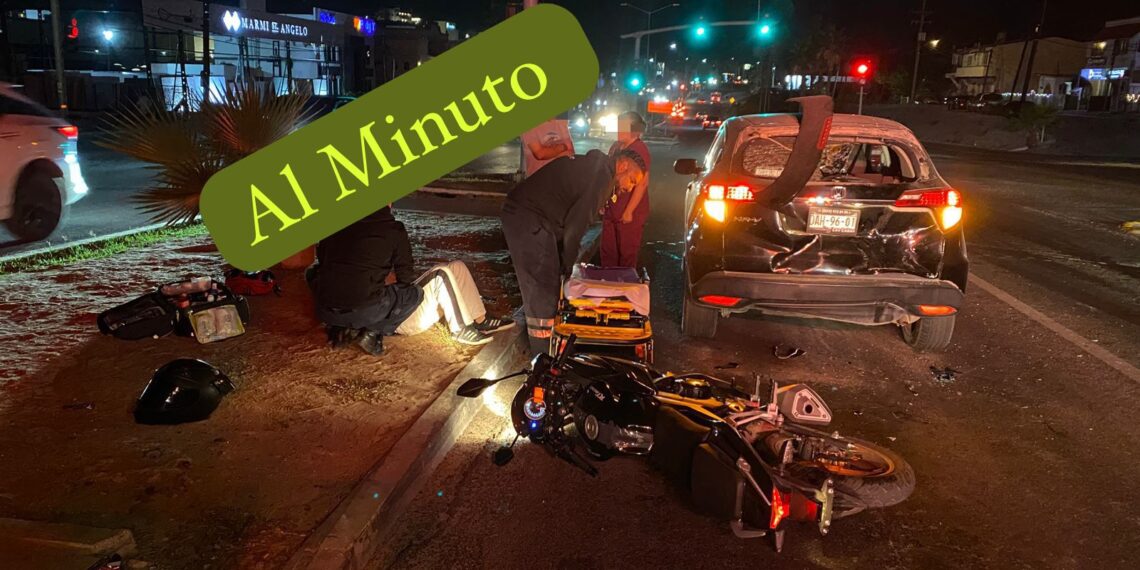 Motociclista Choca y Termina en el Hospital