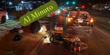 Motociclista Choca y Termina en el Hospital